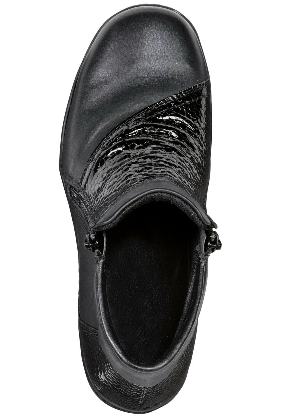 ELENA EDEN Bootie aus teilweise reptilgeprägtem Nappaleder