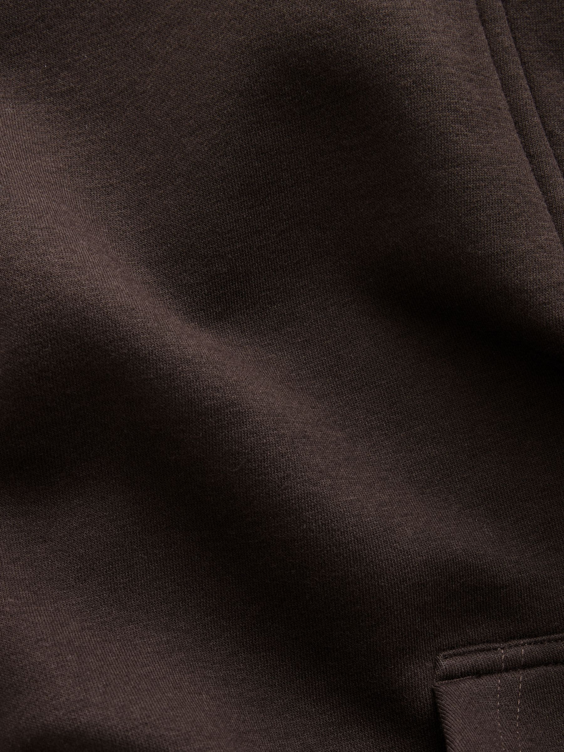 Chocoladebruin - Relaxed fit sweatshirt van zware katoenrijke jersey met ritssluiting bij de hals