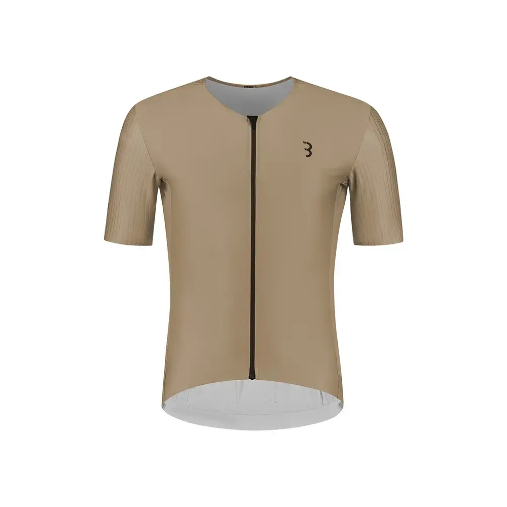 BBB Cycling BBW-406 AeroTech Fietsshirt Korte Mouwen Lichtbruin Heren