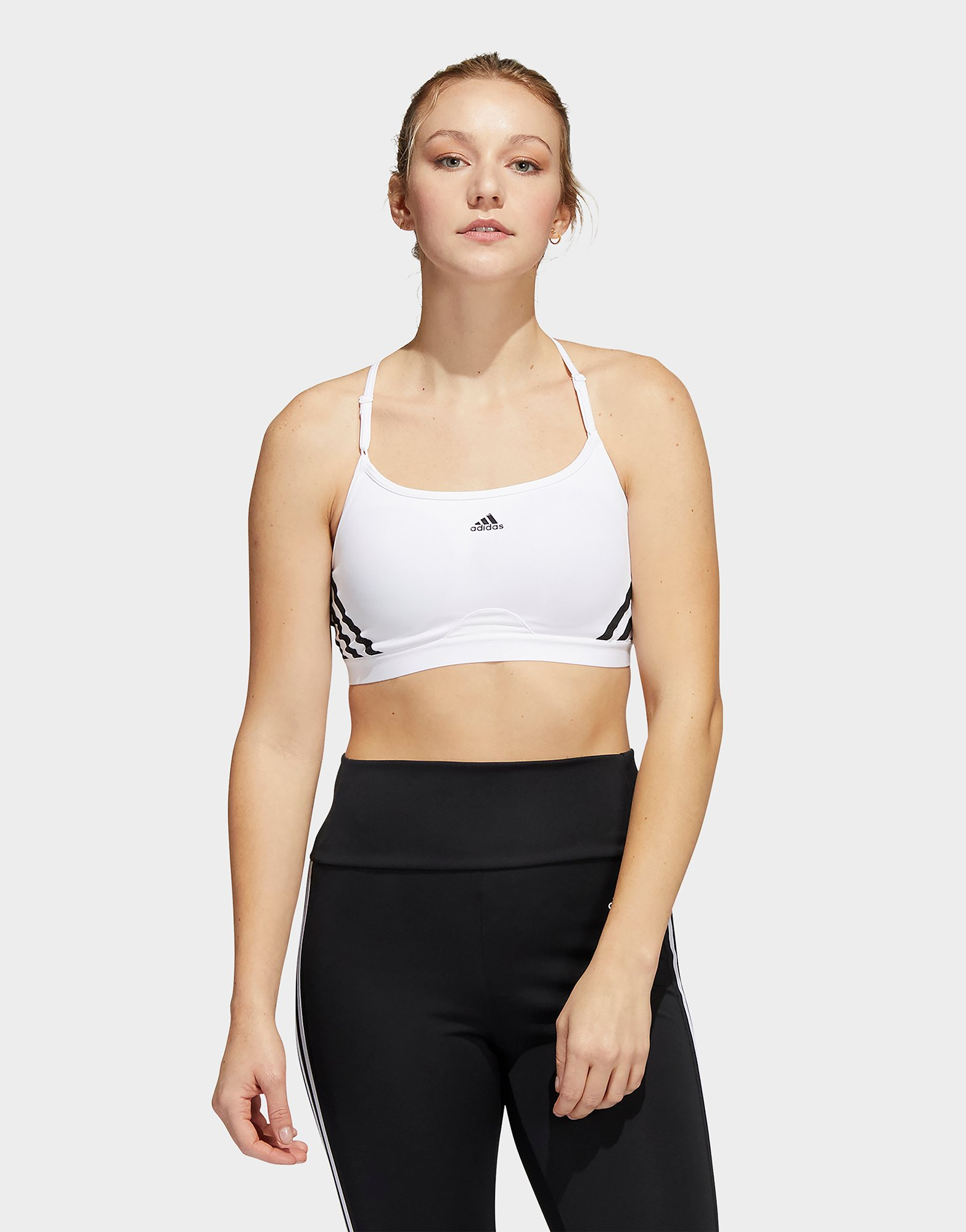 adidas Brassière adidas Aeroreact Training Light-Support 3-Stripes