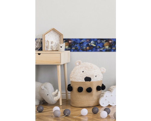 Border 9993-13 Alleen Borders Kinderruimte Glow-in-the-Dark Blauw 5 m x 17 cm