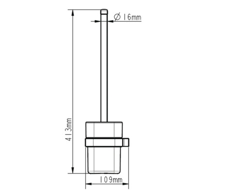 Lenz Aura Chrome Toiletborstelset