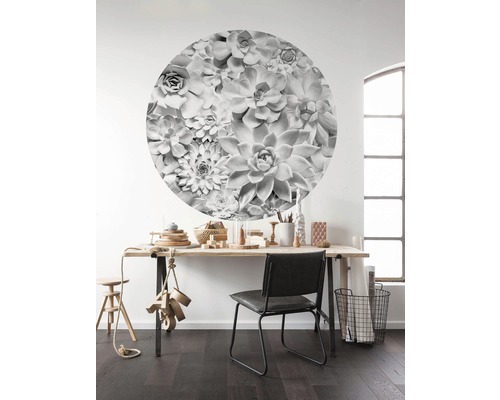 Zelfklevend fotobehang D1-046 Dot Echeveria Ø 125 cm