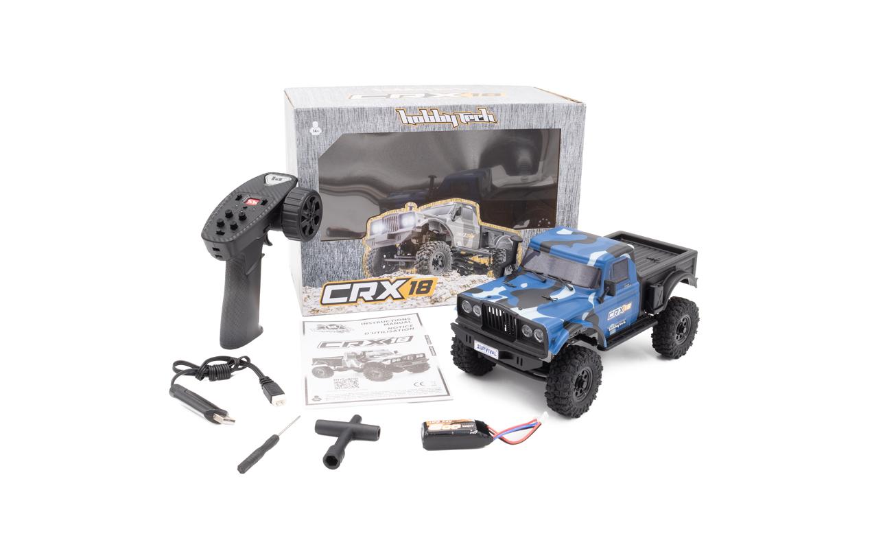 Scale Crawler CRX18 Pick-up 4WD Blau, RTR, 1:18<br>Kleiner Rock Crawler im RTR Set