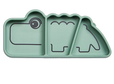 Done By Deer Stick & Stay Tallerken Snacks Croco, Green