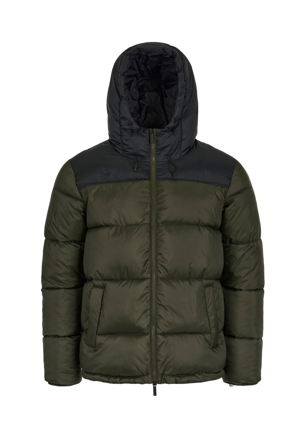 Knowledge Cotton Apparel Pufferjacke Thermore™ Puffer Color Blocked Jacket Thermo Active™ Forrest Night