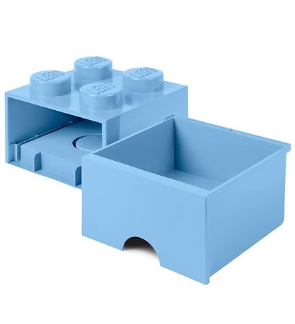 LEGO? Storage Opbevaringsskuffe - 4 Knopper - 25x25x18 - Lyseblå