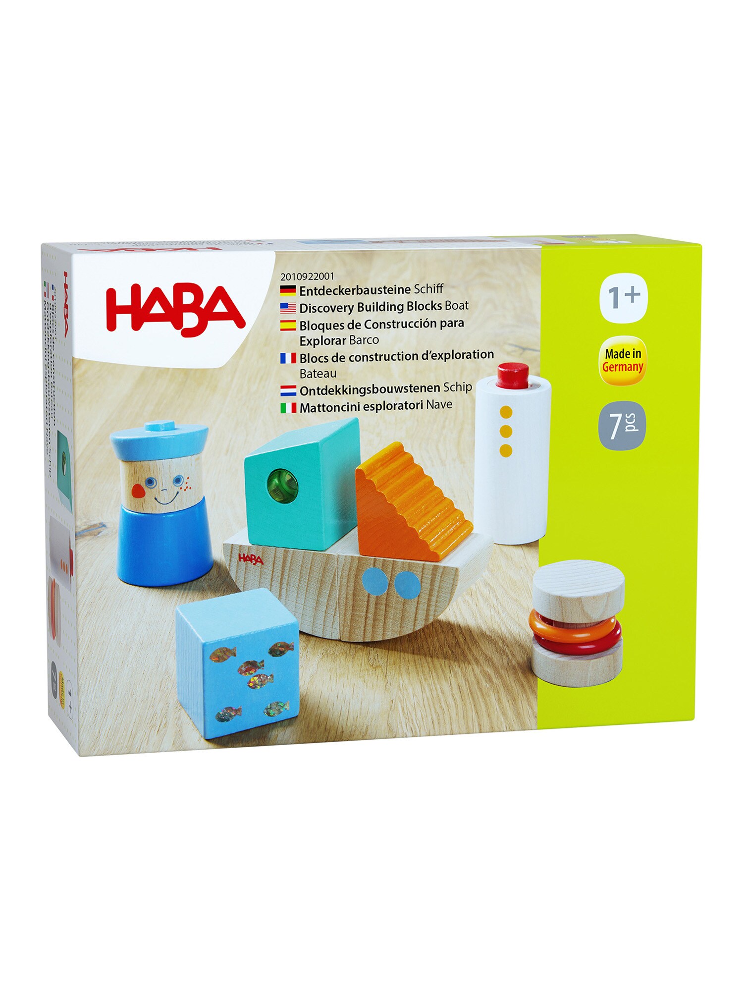 HABA Unisex Spielbausteine Entdeckerbausteine Schiff 1er Pack
