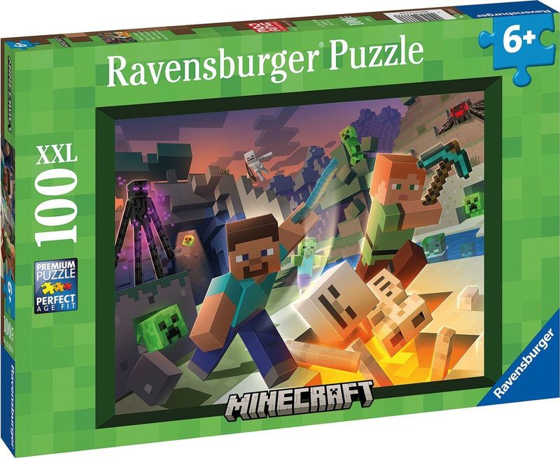 Ravensburger - Monster Minecraft - Legpuzzel - Multikleur - 100 XXL Stukjes