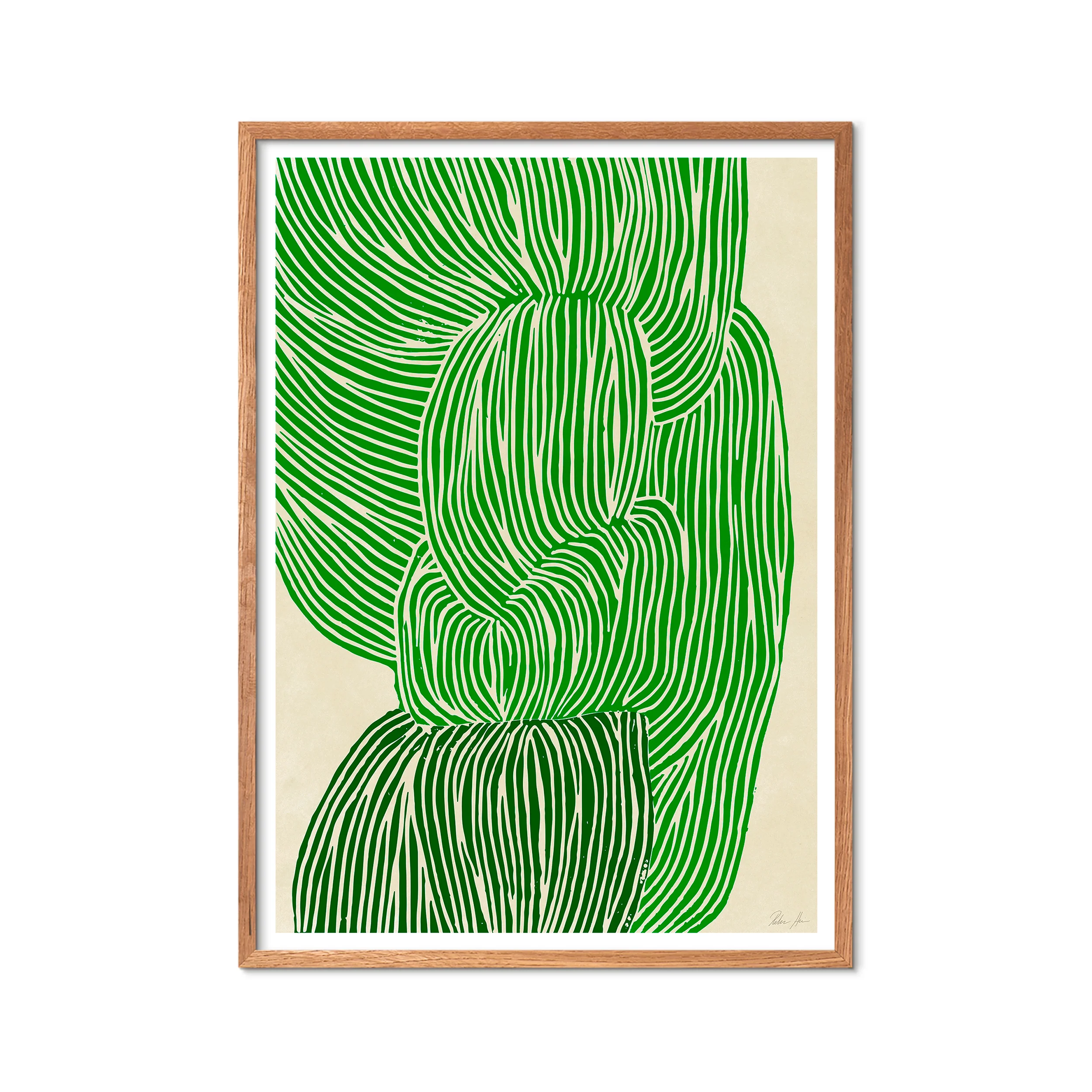 Poster & Frame  The Poster Club x Rebecca Hein Green Ocean plakat