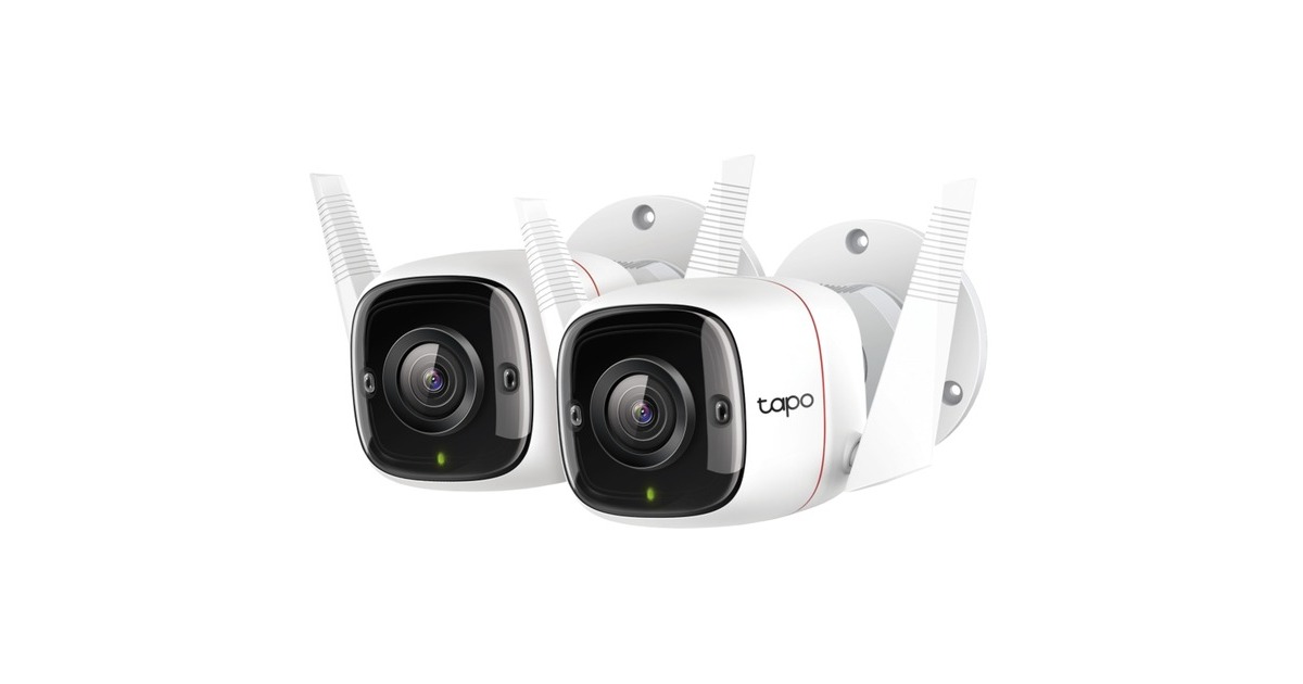 TP-LinkTapo C310P2 Wi-Fi beveiligingscamera voor buiten  (Wit, 2 stuks)