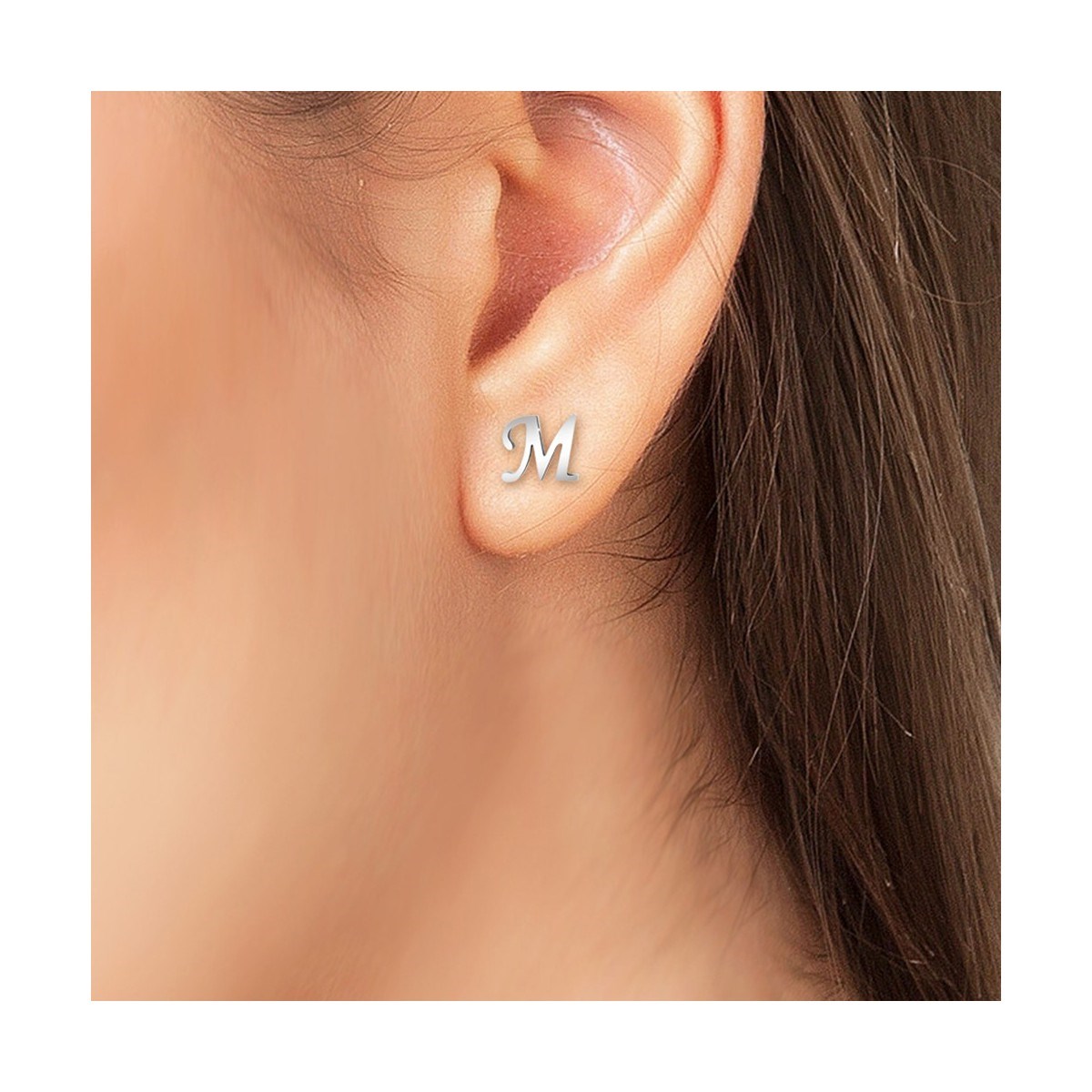 Boucles d'oreilles lettre M par SC Bohème