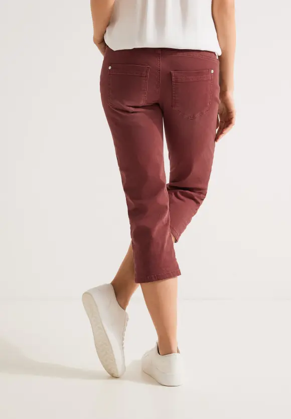 Casual Fit 3/4 Jeans - foxy red washed