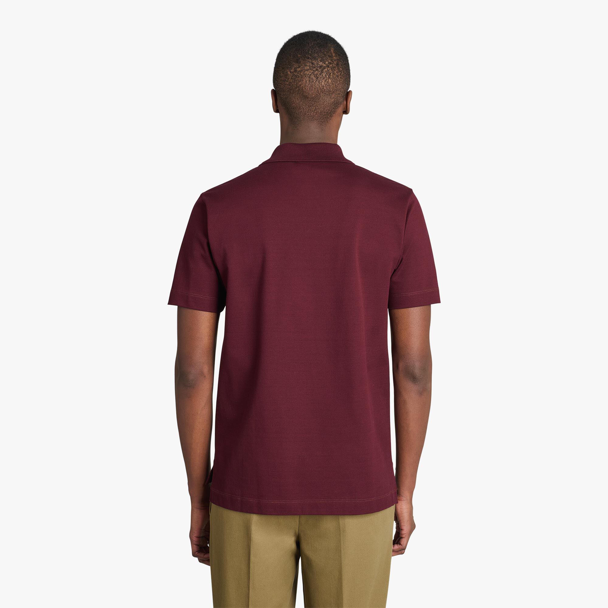 Polo Pique Avec Detail En Cuir