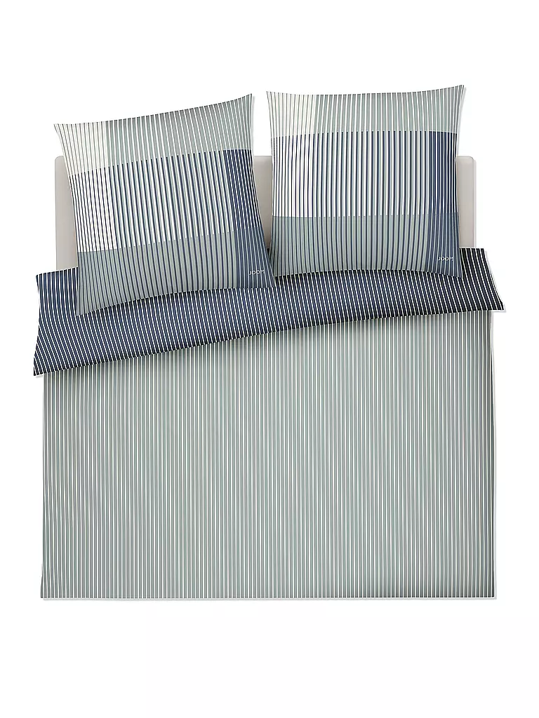 JOOP Satin Bettwäsche DIVIDED 70x90cm / 200x200cm Jade hellgrün