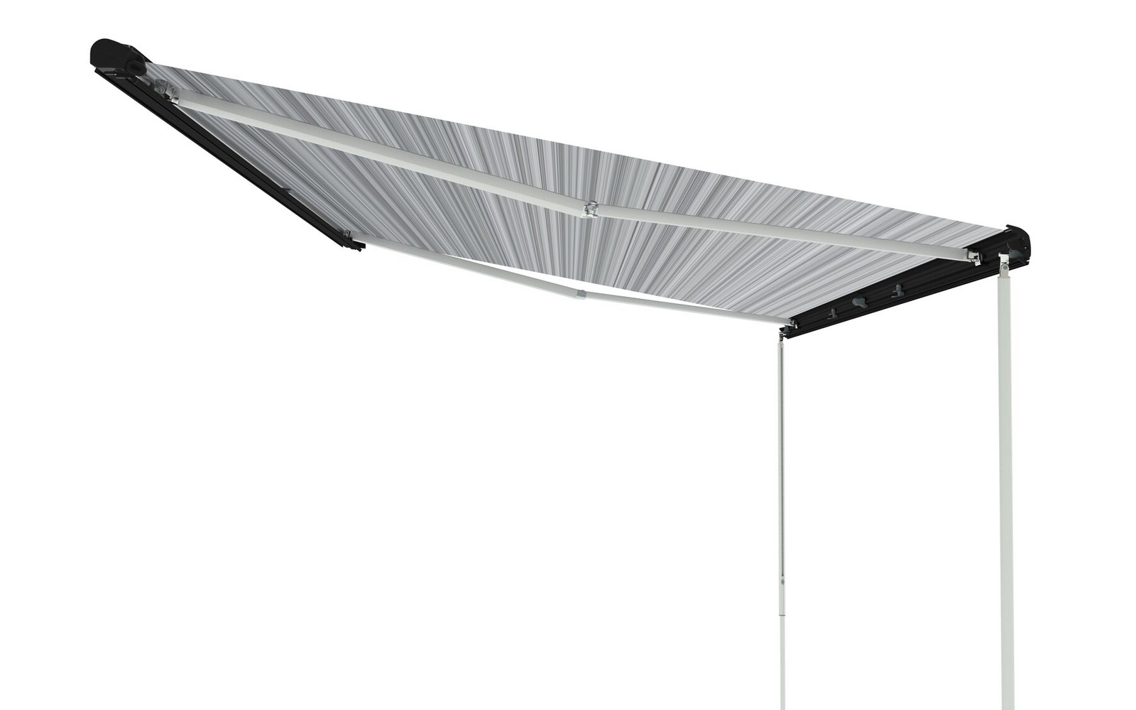 Fiamma Dachmarkise F80s 320 für Fiat Ducato Gehäusefarbe Deep Black Tuchfarbe Royal Grey 320 cm