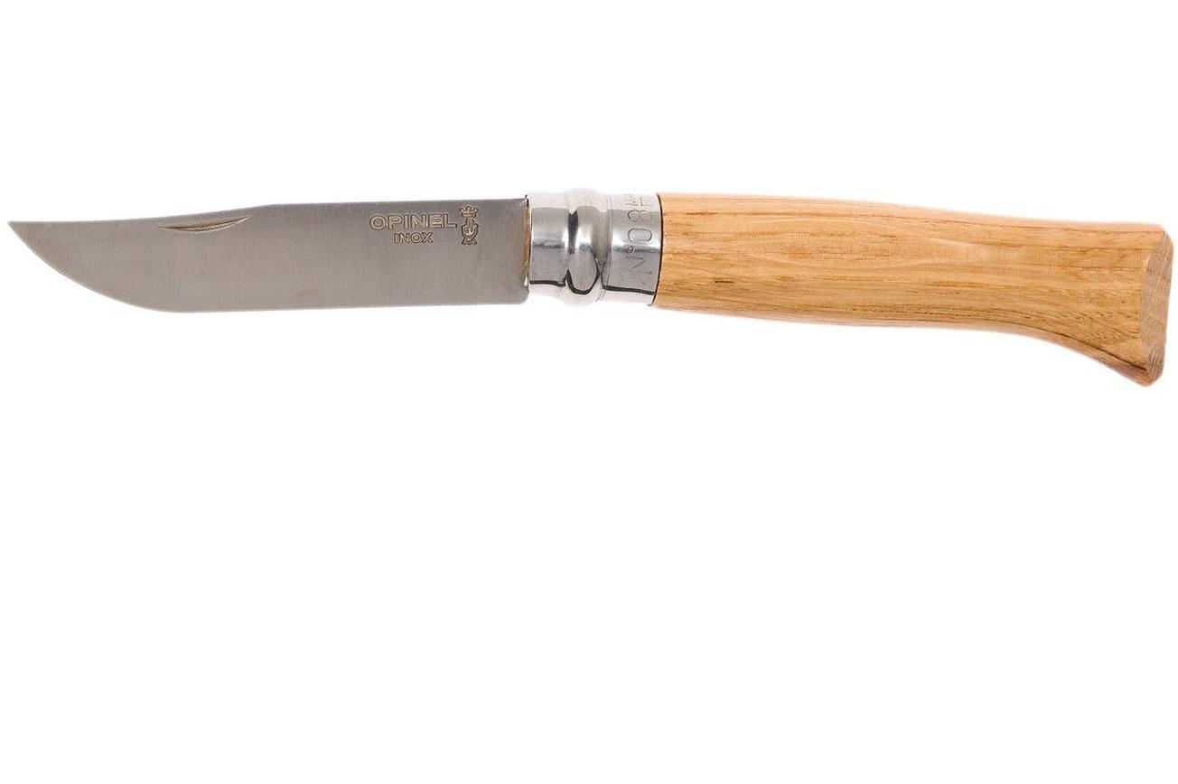 Opinel zakmes No. 8 Luxury Range, RVS, eikenhout
