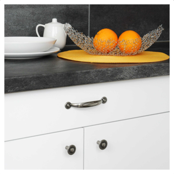 Greep Fleur antiek zilver 136mm