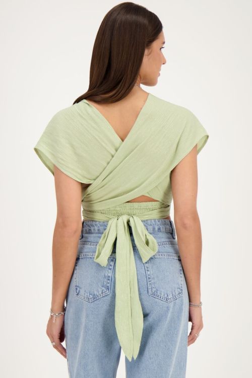 Groene multiway top met lurex