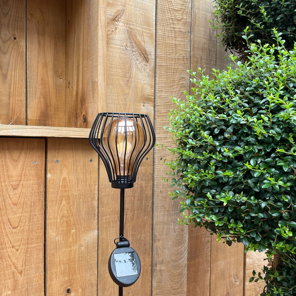 Piquet solaire loft - led blanche - à planter - en acier - extérieur - chromex