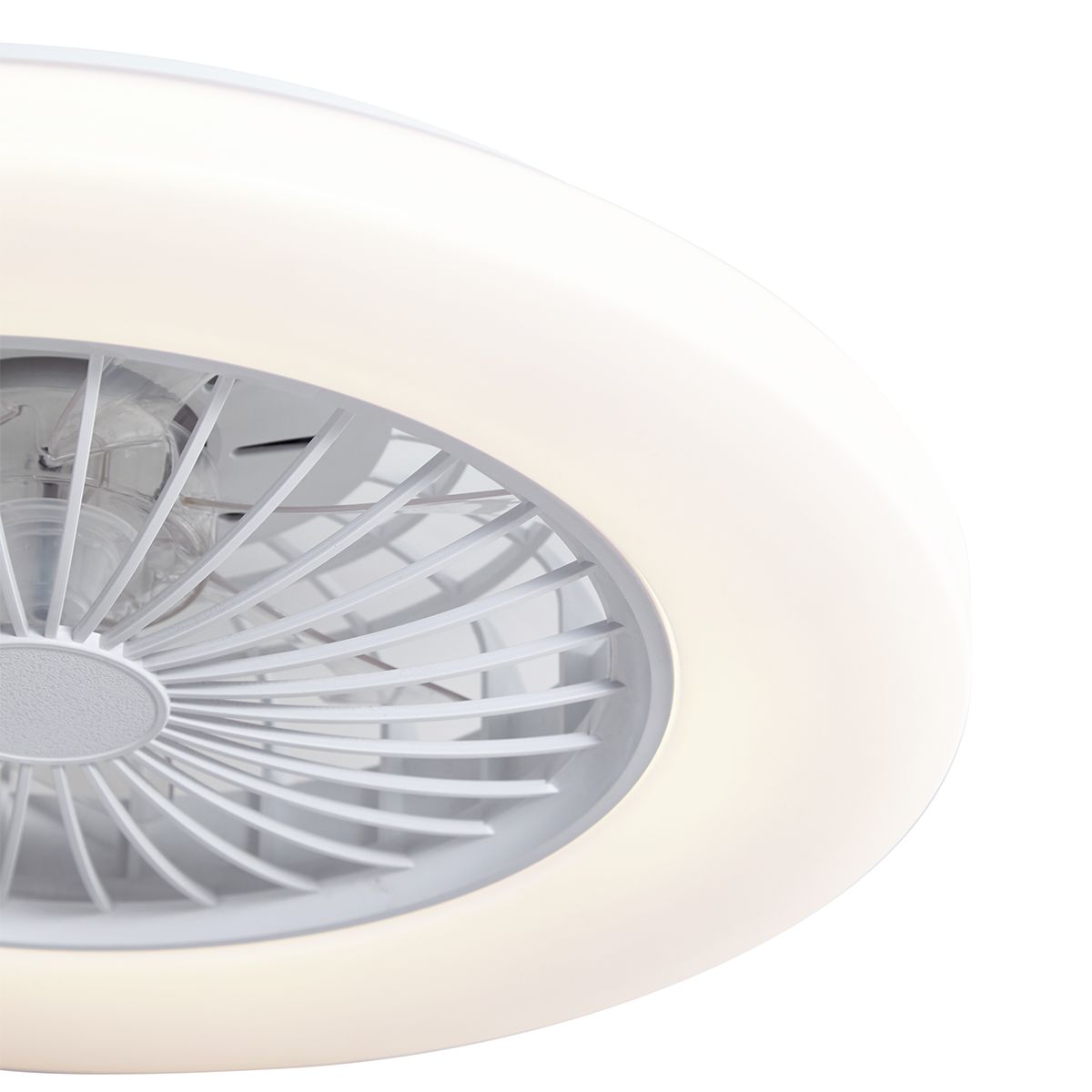 Plafondventilator wit 48.5cm incl. LED dimbaar RGB met afstandsbediening - Clemo