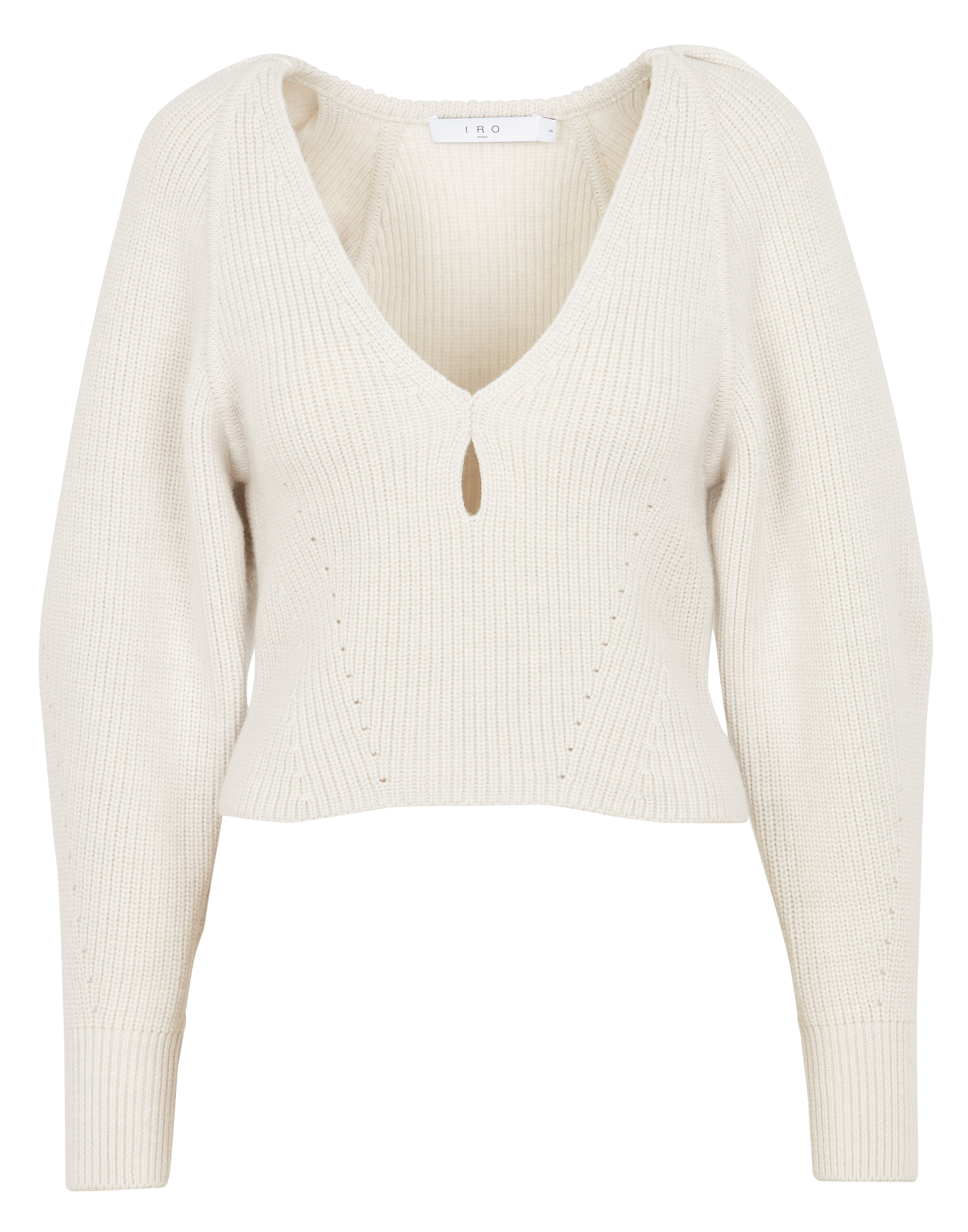 ADSILA - Pull décolleté V en laine | Beige