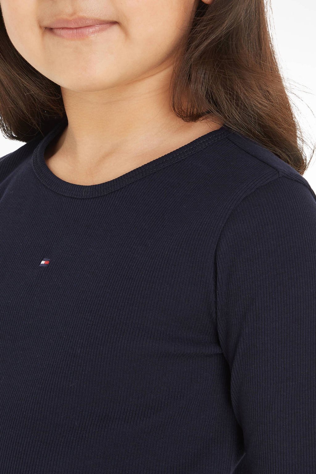 Tommy Hilfiger longsleeve ESSENTIAL RIB donkerblauw