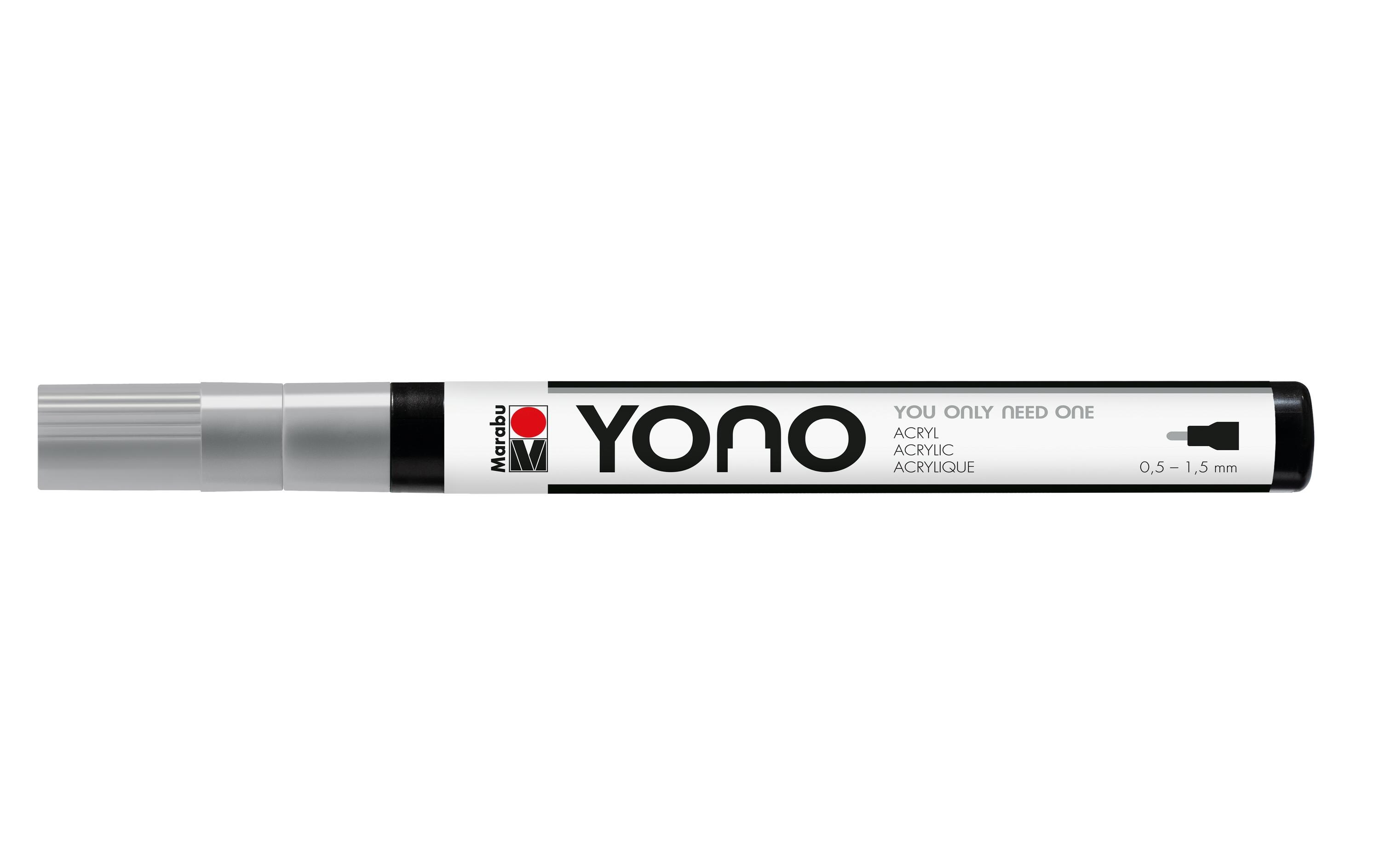 Acrylmarker YONO 0.5 - 1.5 mm GrauAcrylstift für alle Fälle