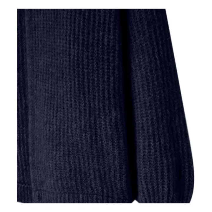 American Vintage Cardigan Col Chale East Alpaga | Bleu marine