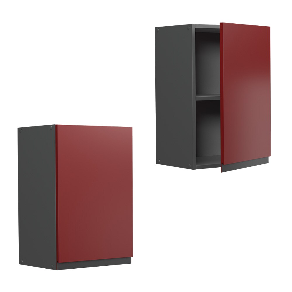 Vicco Hängeschrank Küchenschrank Küchenmöbel R-Line J-Shape Anthrazit Rot 40 cm modern