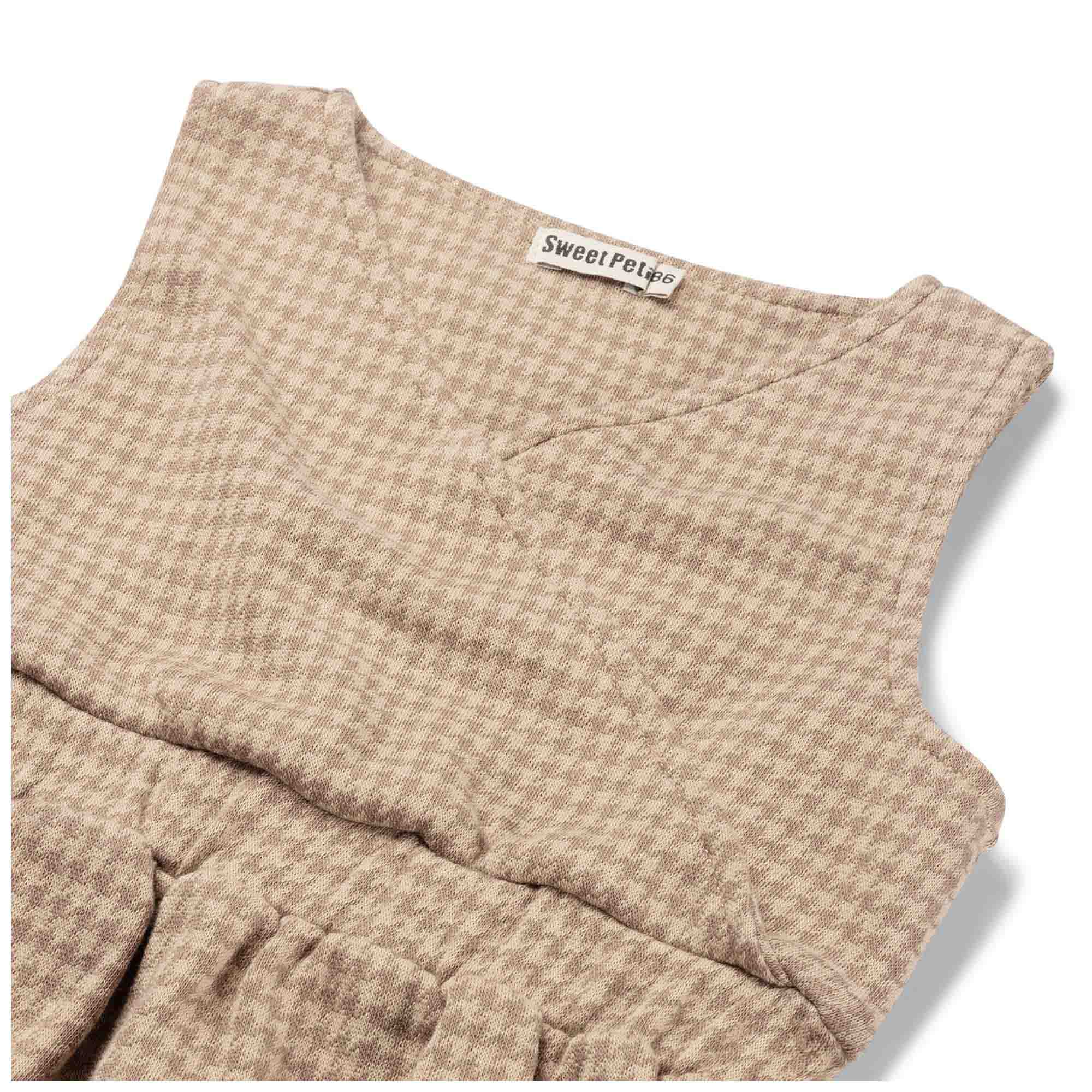 Sweet Petit peuter jurk Lara mouwloos all over print taupe