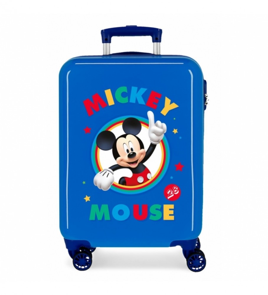 Mala de cabine rígida Joumma Bags Cirkle Mickey Azul - 38x55x20 cm -