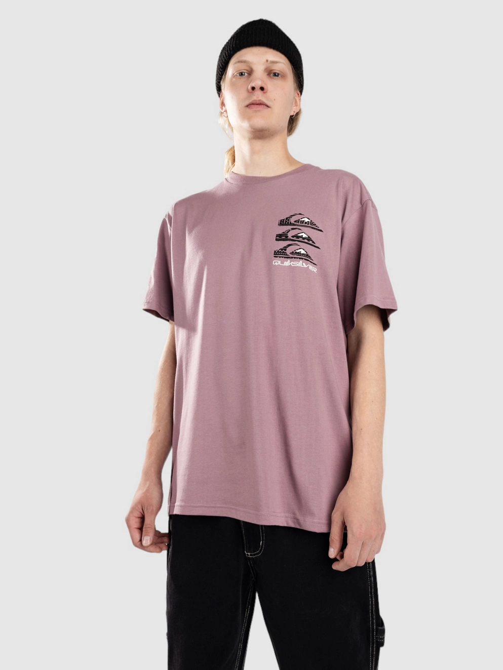 Quiksilver Vertical Logos T-Shirt grape shake