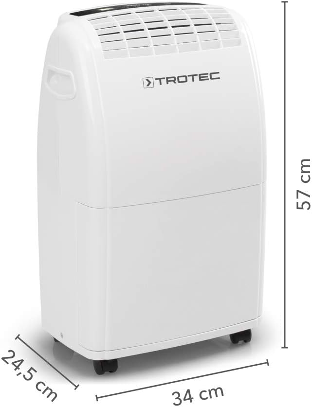 TROTEC Raumentfeuchter elektrisch TTK 75 E – Leistung 20 L/Tag – Fläche 45 m² / 110 m³ – Entfeuchtungsgerät mit Autoabschaltung