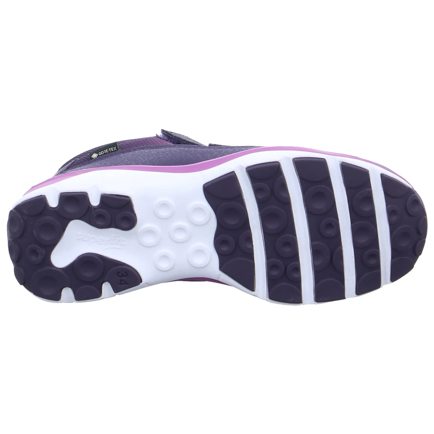 SUPERFIT Kleinkinder-Halbschuh Klett Dunkelrot Textil  Sneaker high
