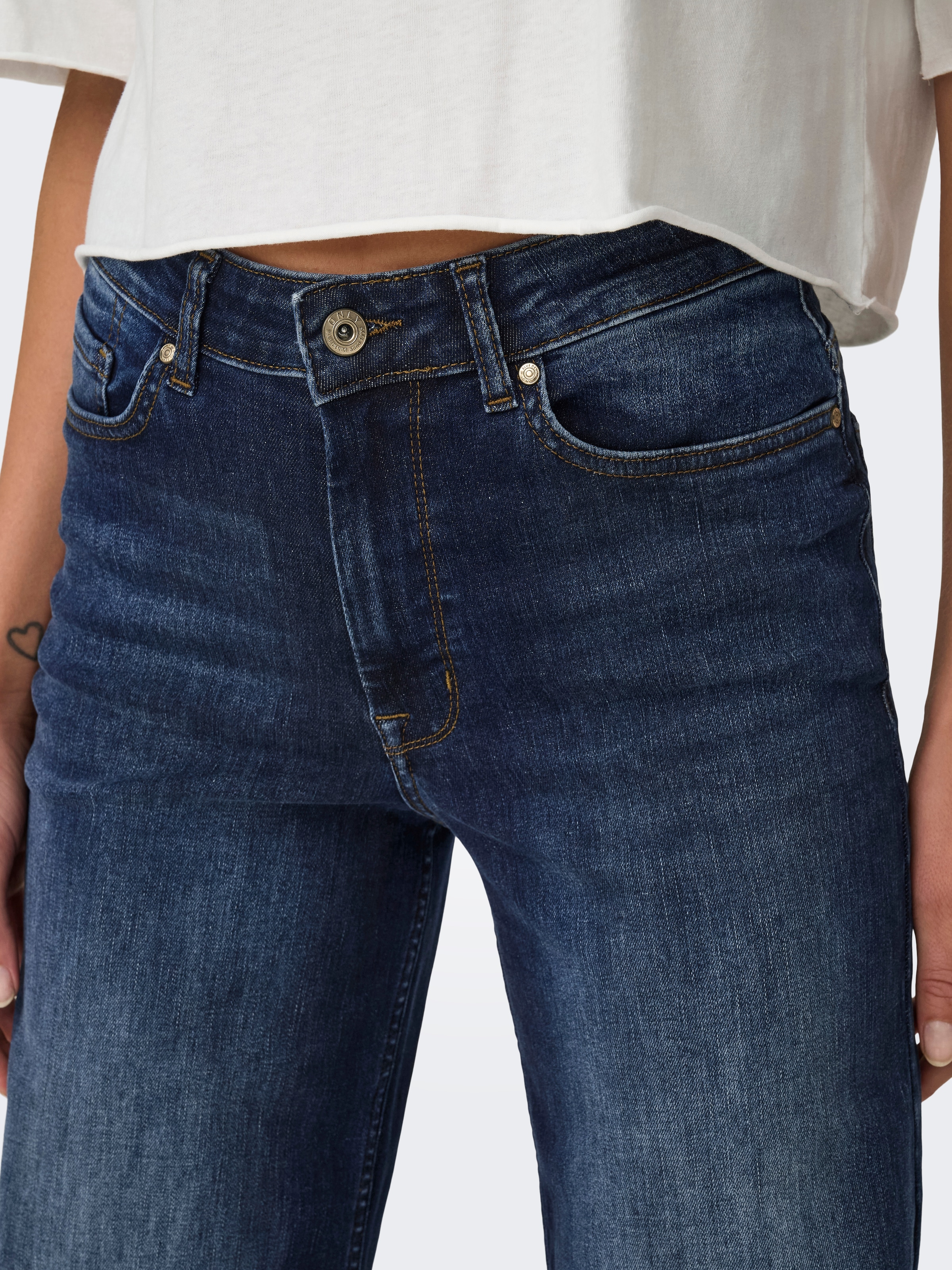 ONLY 5-Pocket-Jeans »ONLMADISON – Weite Jeans mit hoher Taille und 5-Pocket-Design«, weit, modisch, Denim, Baumwollmischung