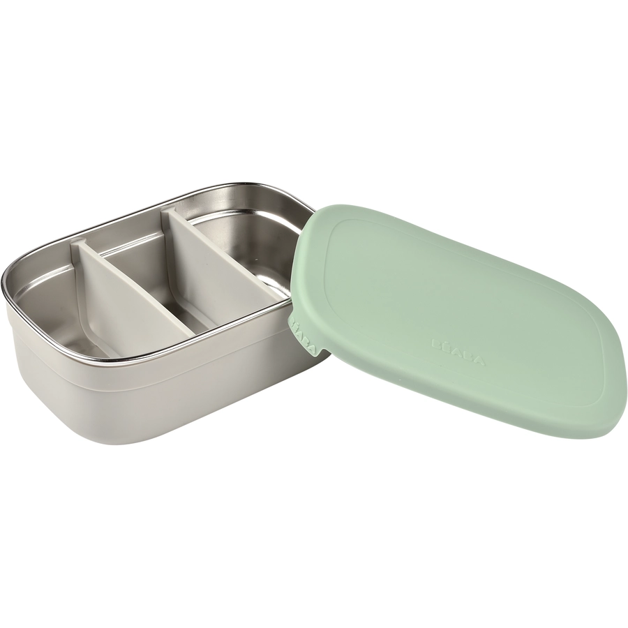 BEABA® Lunchbox aus Edelstahl - velvet grausalbeigrün