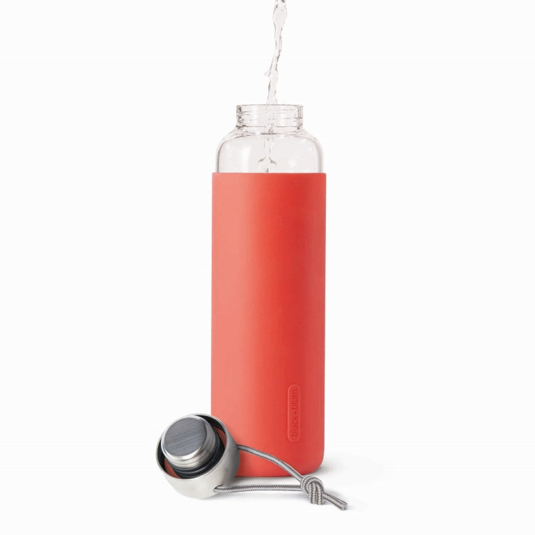 Black+Blum Glazen Waterfles - 600ml - Rood