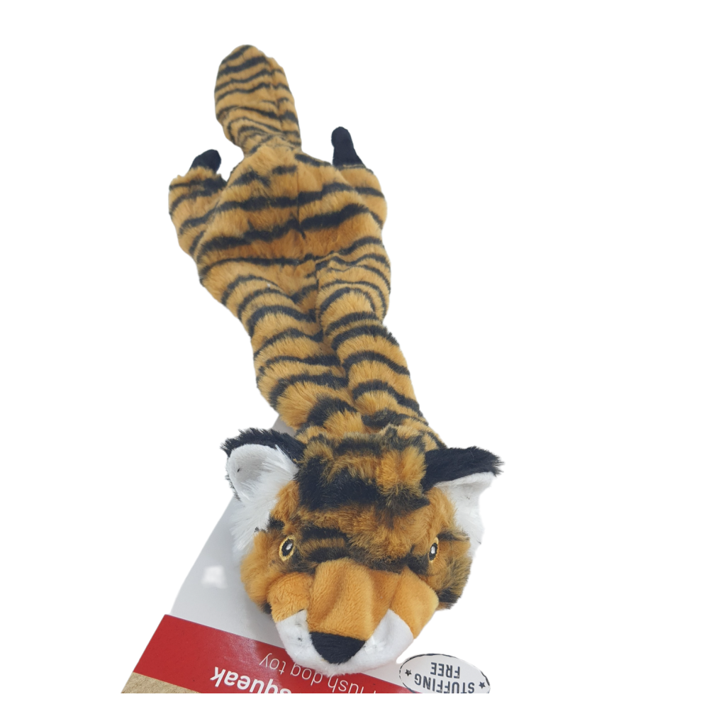 Jouet tigre orange 56 cm pour chien
