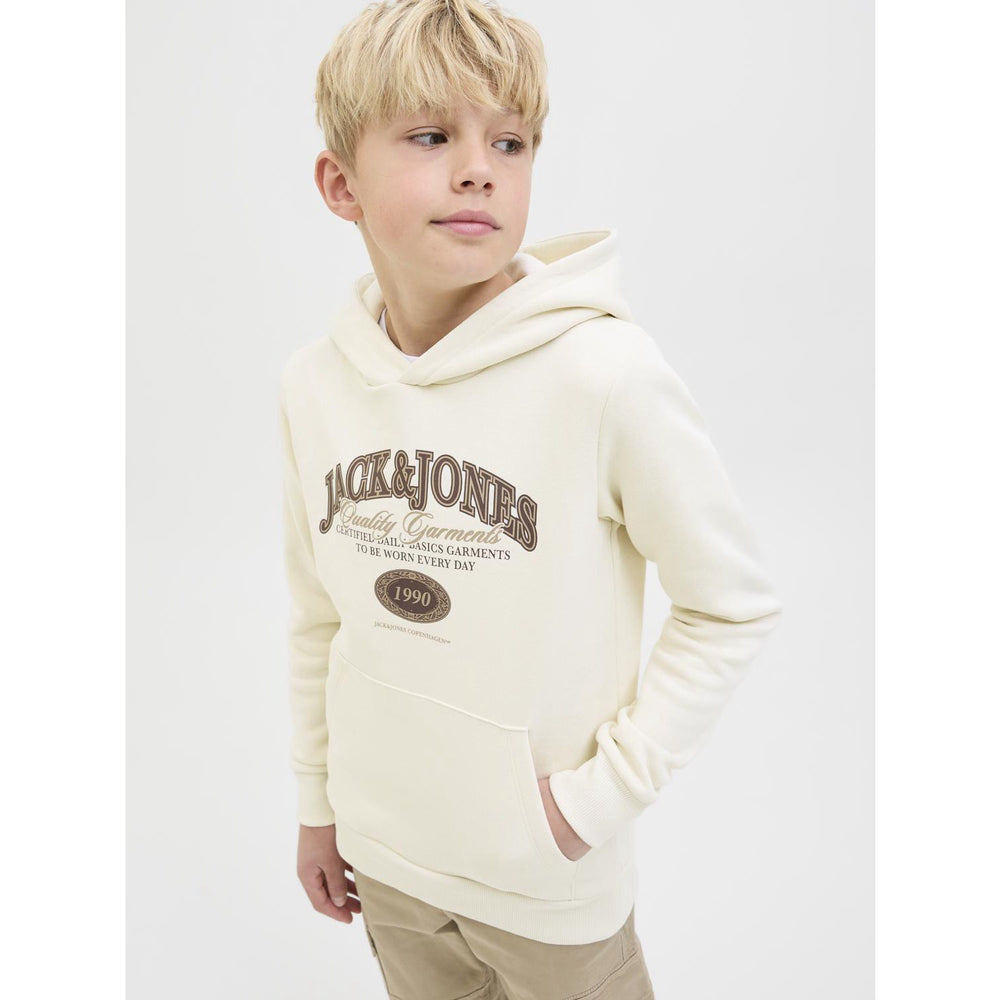 Køb Jack & Jones Junior Antique White Jjari Branding Sweat Hætte Jnr