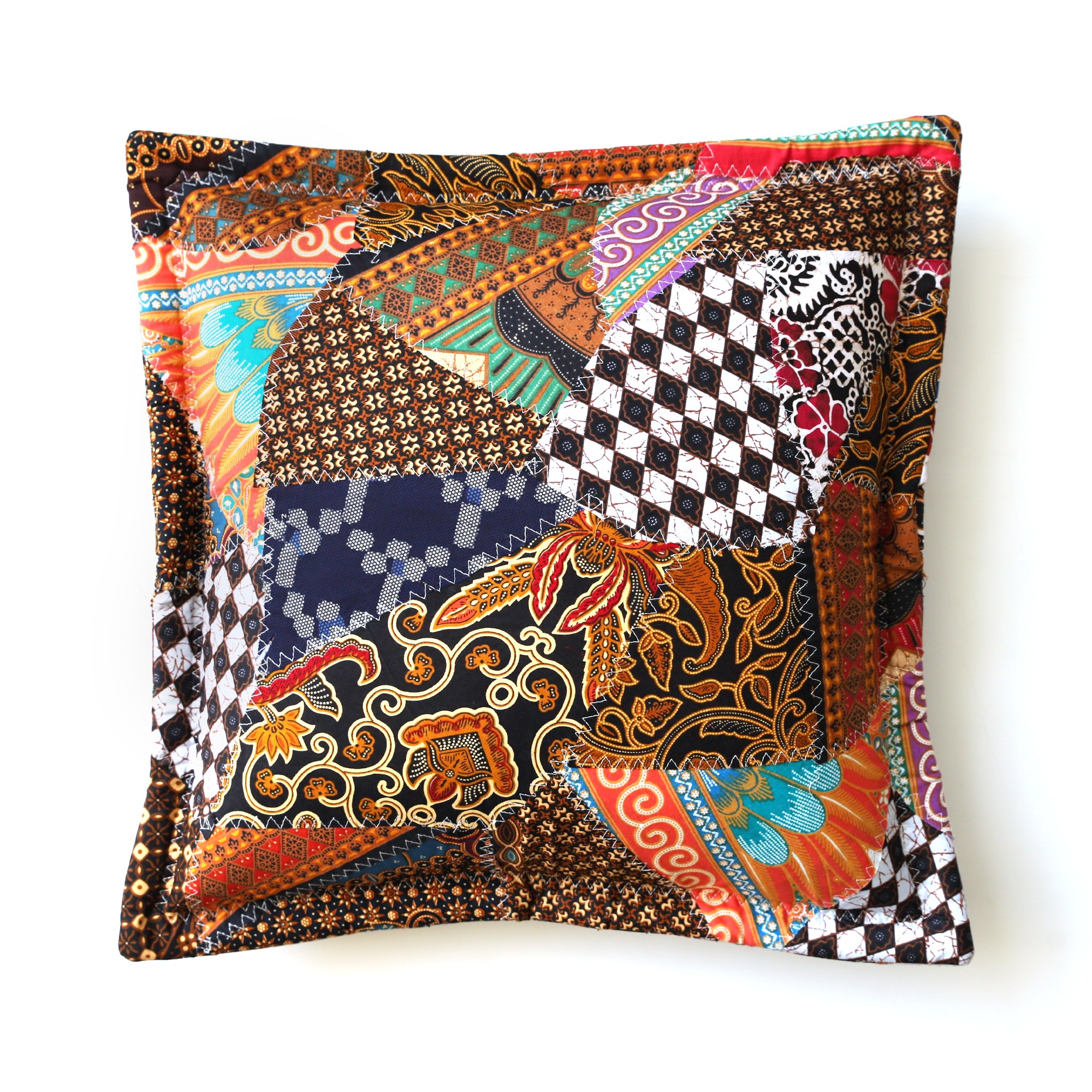 Patchwork Kissenhülle, multicolor, T 45 cm, B 45 cm von fischer's lagerhaus
