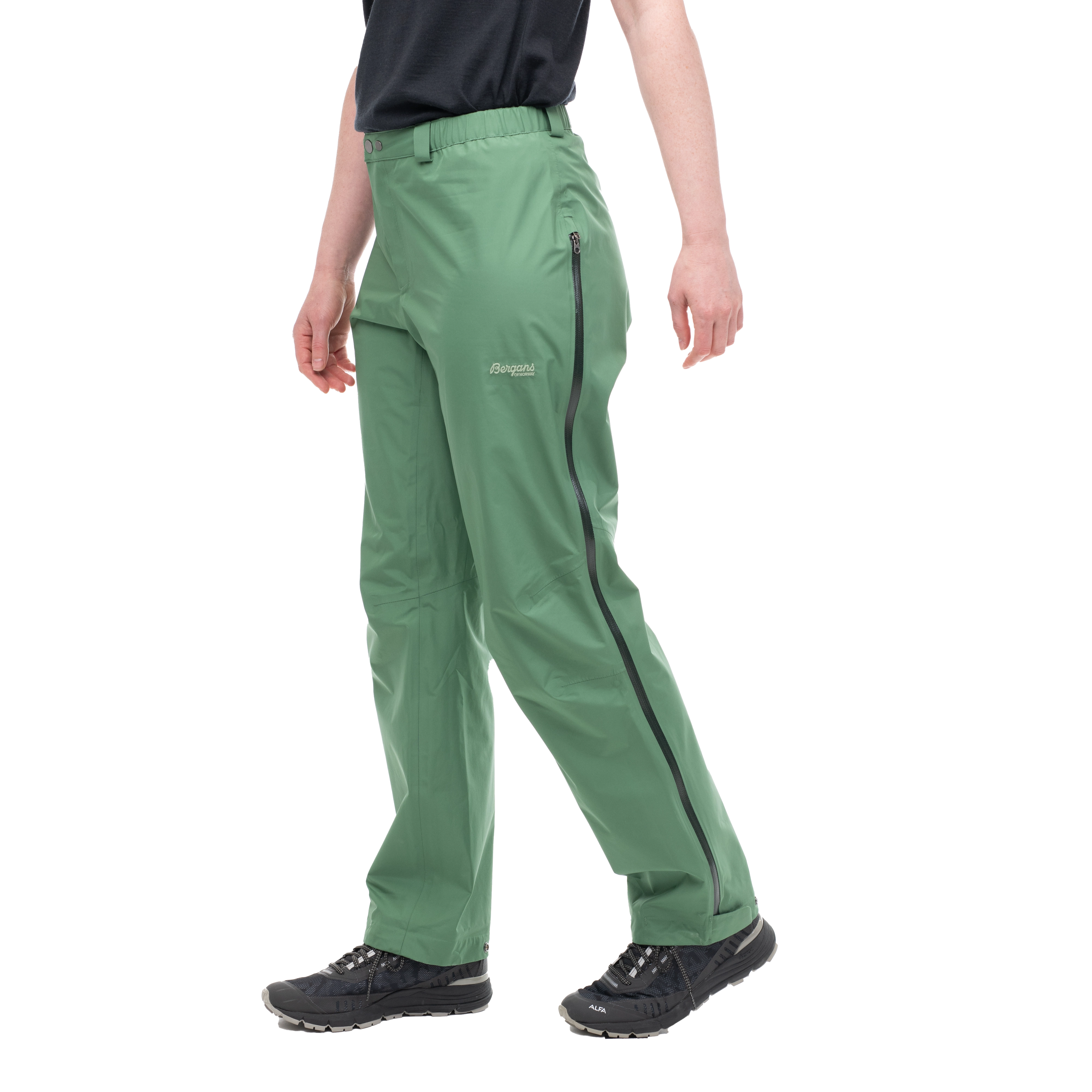 Vandre Light 3L Shell Zipped Pants Women Dark Jade Green
