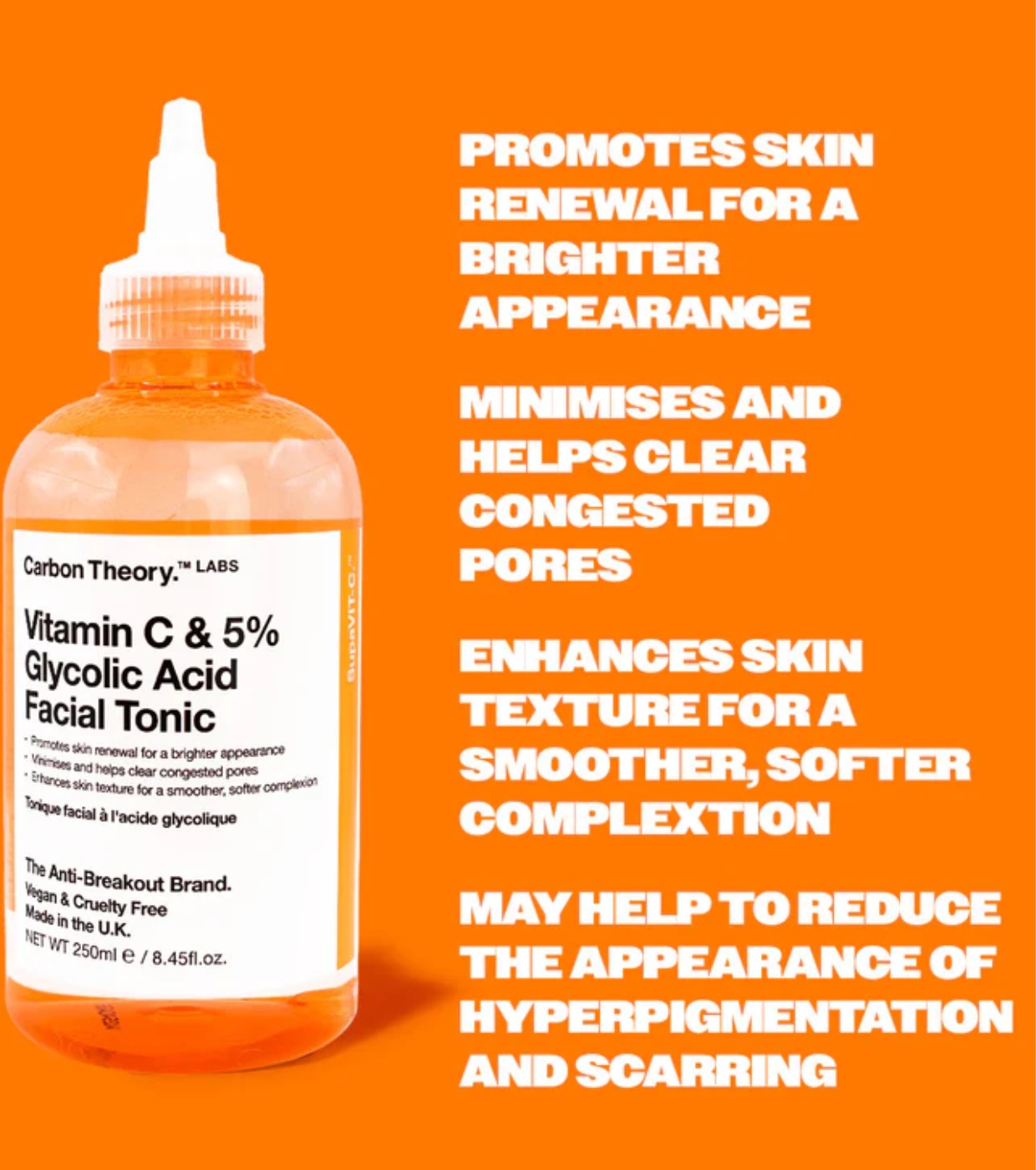 Carbon Theory - *SupaVIT-C* - Tônico facial com vitamina C e ácido glicólico 5%