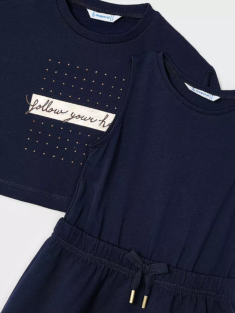 MAYORAL Mädchen Set 2teilig Kleid mit Pullover dunkelblau