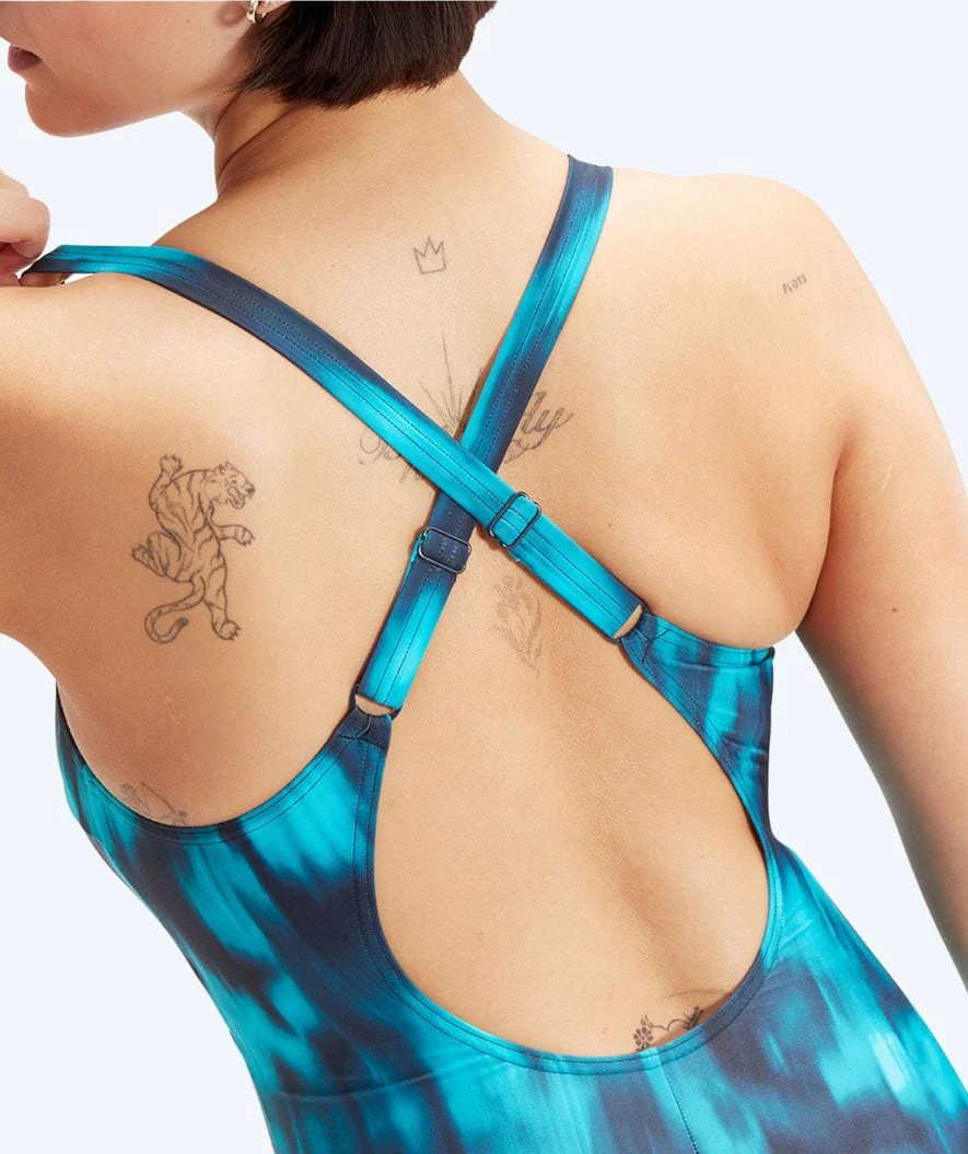 Speedo badedragt til damer - Shaping Printed Lexi - Blå