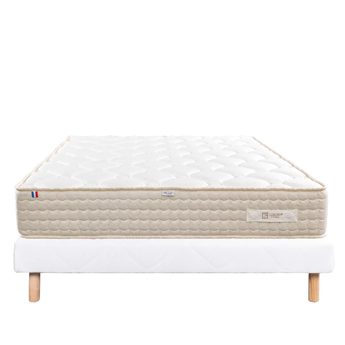 LUXURY LITERIE Sublime 140x190 + Sommier Blanc