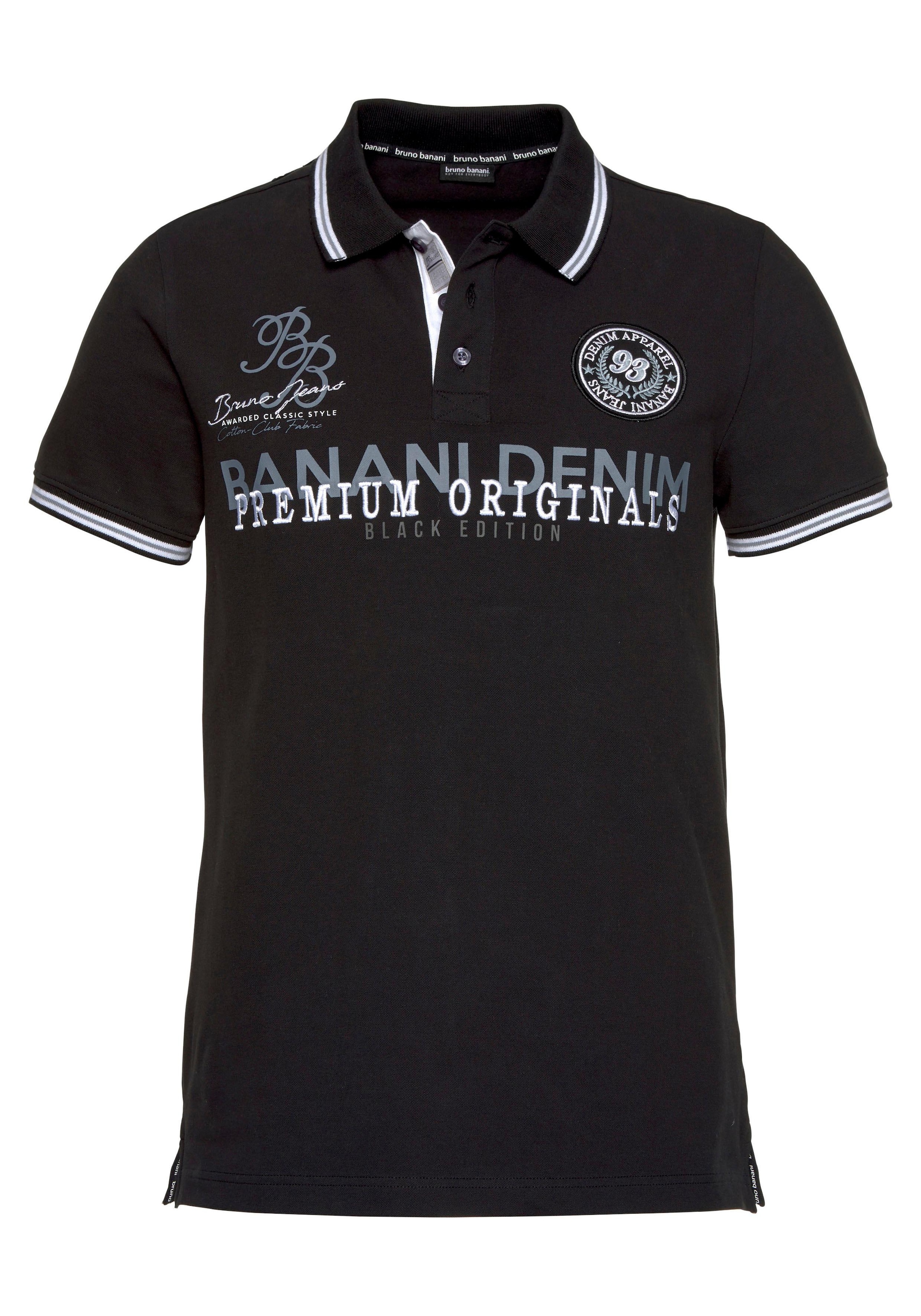 Bruno Banani Poloshirt , Kurzarm,  körpernahe Passform,  Polokragen,  aus Baumwollmischung