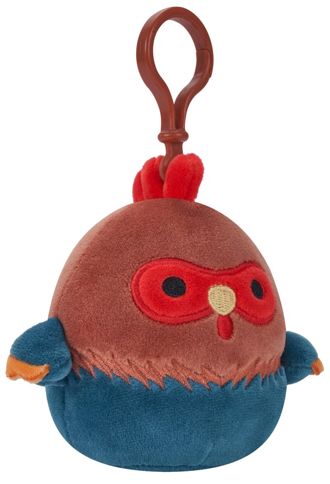 Squishmallows - 9 cm P15 Clip On - Brown and Blue Rooster