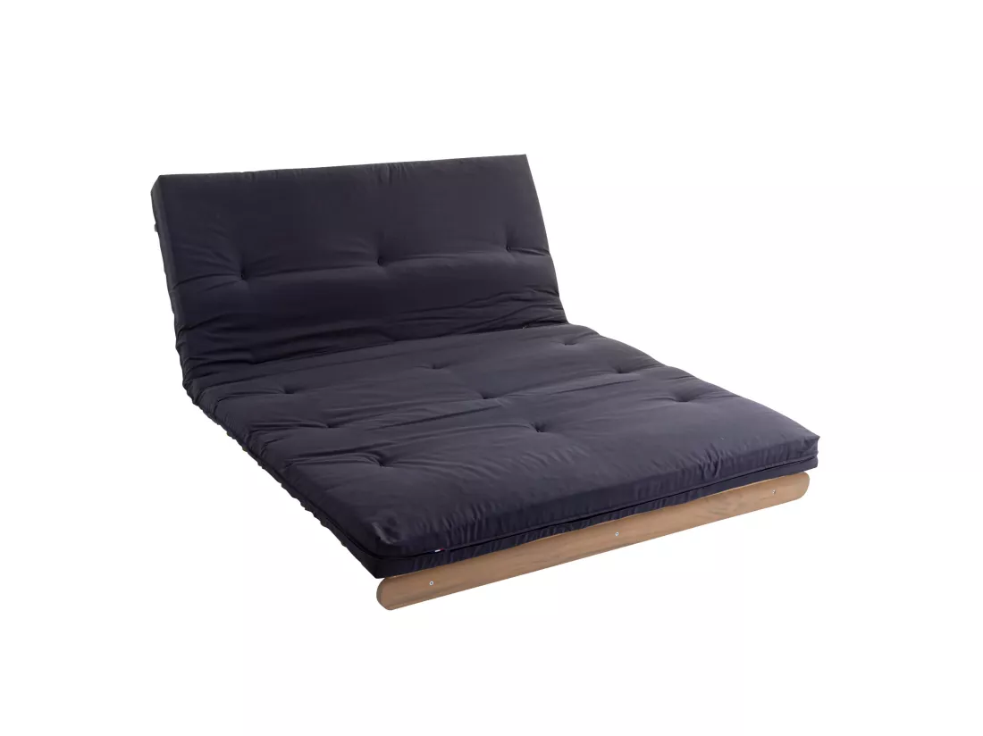 Matelas futon coeur en mousse à mémoire de forme, anthracite 90x190