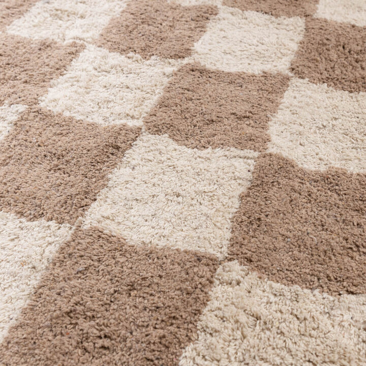 Retro vloerkleed - Gambit Beige/Wit